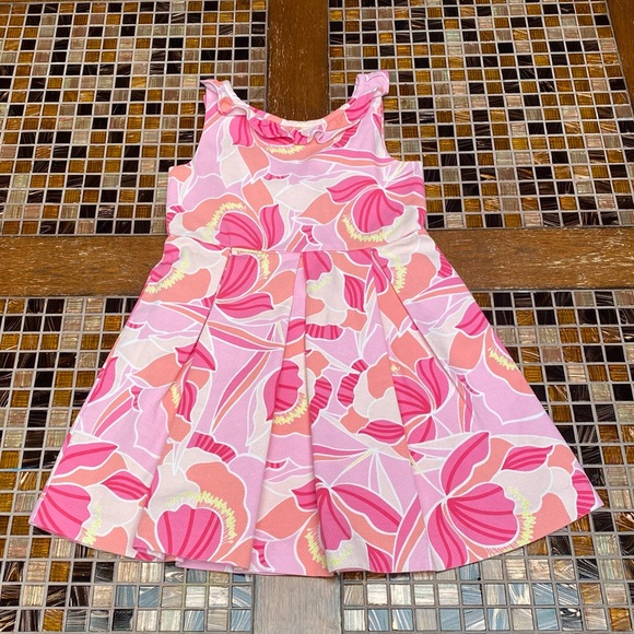 Janie and Jack Peony Print Piqué Dress - Picture 4 of 9